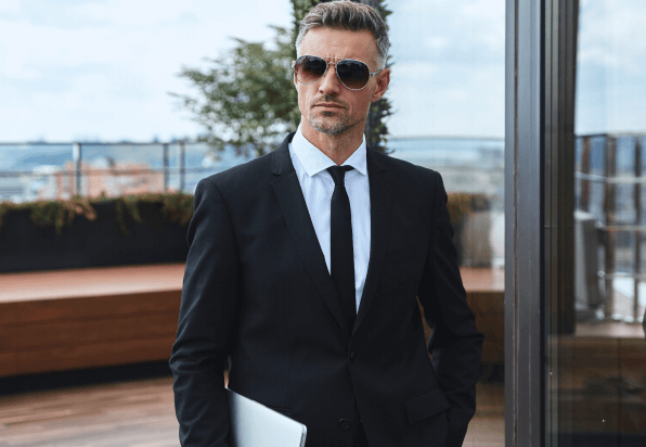 A businessman in a suit